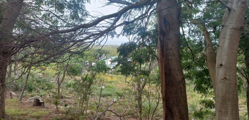 Large elevated sloped plot with terrific sea views over expansive  greenbelt to front